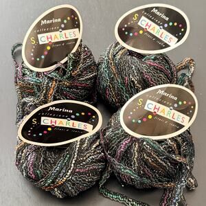 Stacy Charles Marina Yarn Shade 3 Lot 3458 Lot of 4 Novelty Metallic